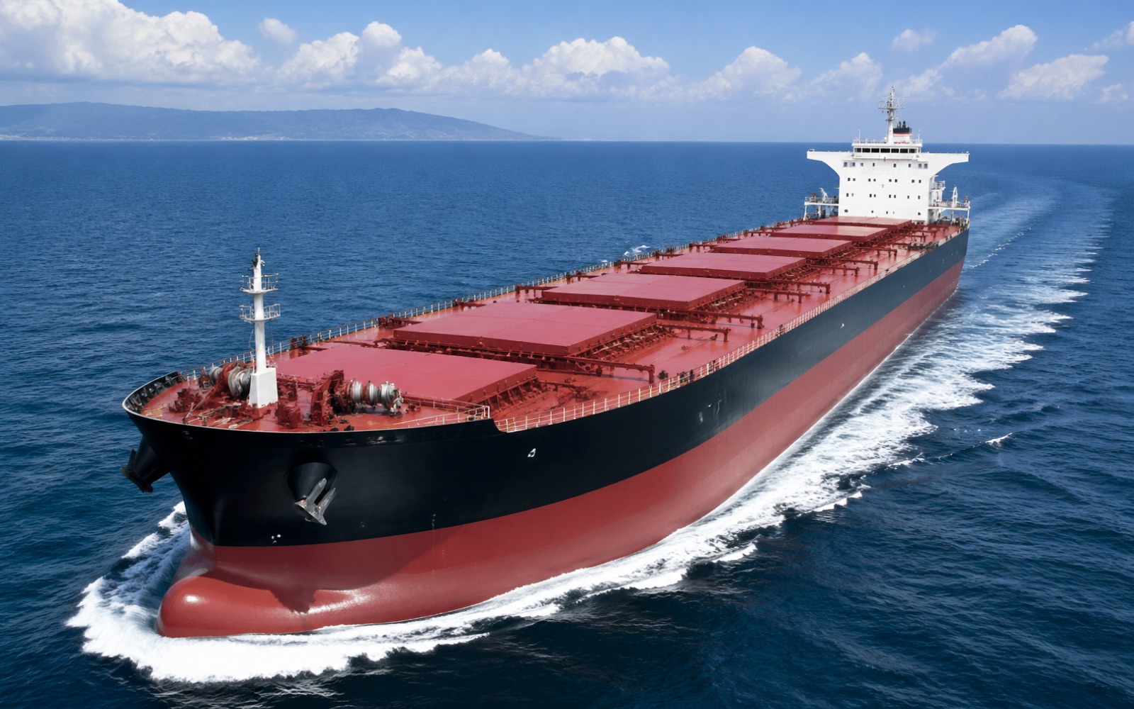 Generic large dry bulk carrier underway at sea