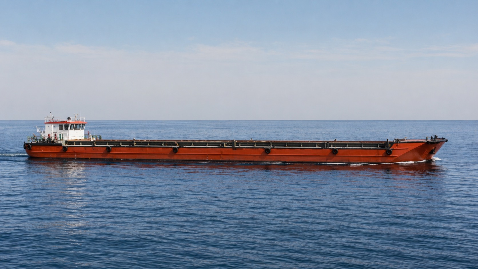 Representative self-propelled deck barge